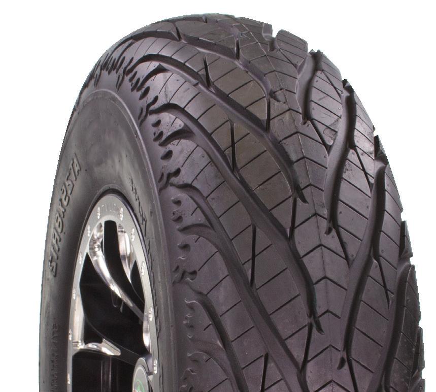 DOT and ECE approved for street use Aggressive tread for both wet and dry conditions GBC