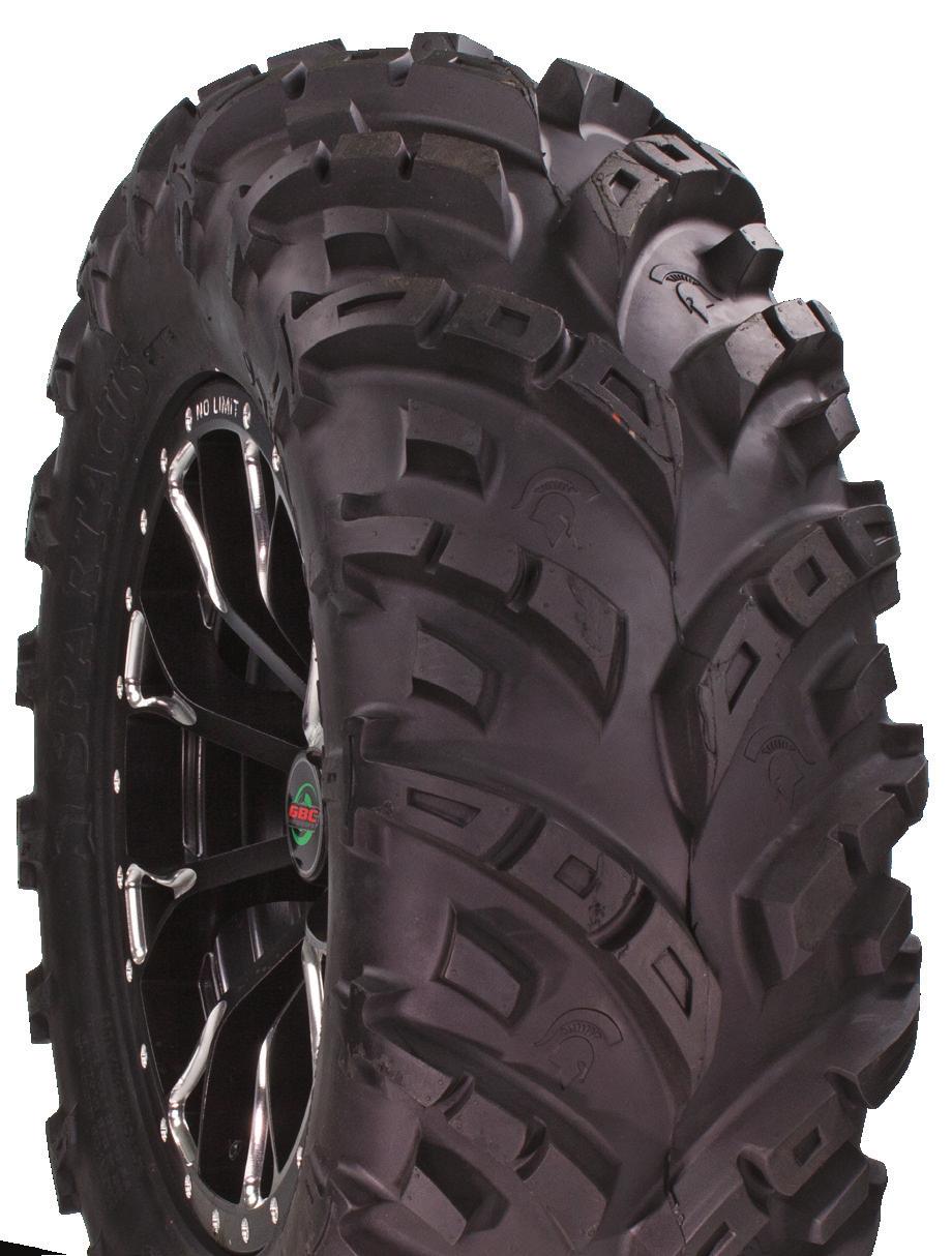 blocks for greater ground contact Directional tread for better forward traction 8-Ply