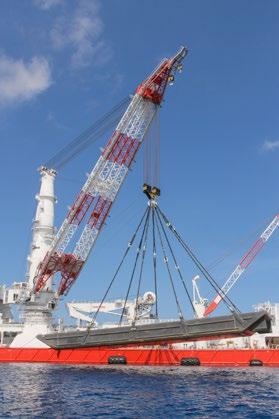 including a 1600mt heavylift slewing crane, S-lay pipelay spread and a 200mt subsea active-heave compensated