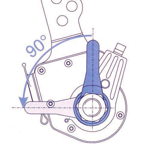 As the lining wear takes place, and adjustment is taken up, the indicator will rotate with