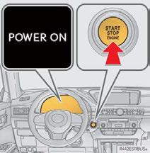 n Stopping the engine 1 Stop the vehicle. Shift the shift lever to P. 3 Set the parking brake. 4 Press the engine switch.