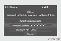 To use a Bluetooth phone, it is necessary to first register it in the system. 1 Press on the steering wheel. Select Yes.