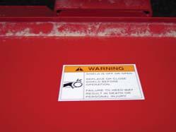 SAFETY LABEL LOCATION Each Forage Box has been produced and assembled with the operator's safety in mind.