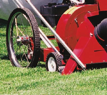Our Heavy-Duty Lawn Vac features large, bicycle-type rear wheels to easily maneuver on turf. The 12.5 cu. ft.