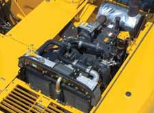 H YDRAULIC EXCAVATOR MAINTENANCE FEATURES Side-by-side cooling Since the radiator, aftercooler and oil cooler are arranged