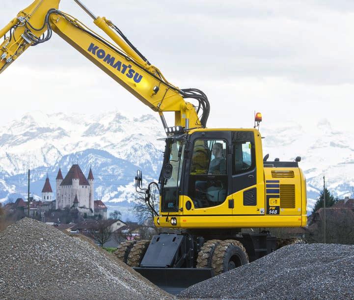 Excellent travel performance Wheeled excavators are built to move quickly on and between jobsites.