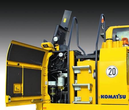 It covers factory-scheduled maintenance, performed with Komatsu Genuine parts by Komatsu-trained technicians.