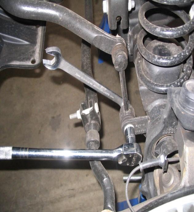 Sway bar Spacer NOTICE: do not over extend or stretch brake line 6.