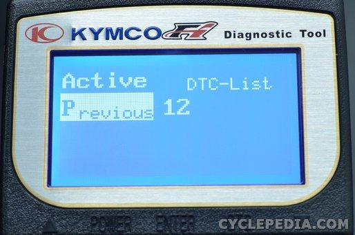 The diagnostic tool will display all current DTC.