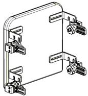 4 Point Hardware 102-4000 Solid Back w/j & L Brackets & Split Collars 102-7500 Solid Back w/econo-eze Hardware Includes 4 each #413A L-brackets, 4 each #414A J- hooks, and 4 each #403 split collar