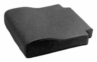 Mod-1V Contour Seat Foam Abductor & Anti-Thrust Standard is 2 of 4# foam blocks attached to the base with hook & loop. Blocks can be as thick as needed (see price list).