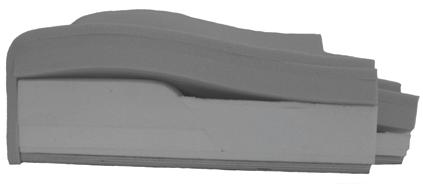 Includes hook & loop for multiple placement, layers of ½ medium Sunmate, and ½ 4# foam on top.