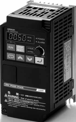 Compact & Complete V/f controlled AC Drive Side by side mounting Built-in EMC filter Built-in RS-485 Modbus Overload detection function (150% during 60s) PID Micro-surge voltage suppression Automatic