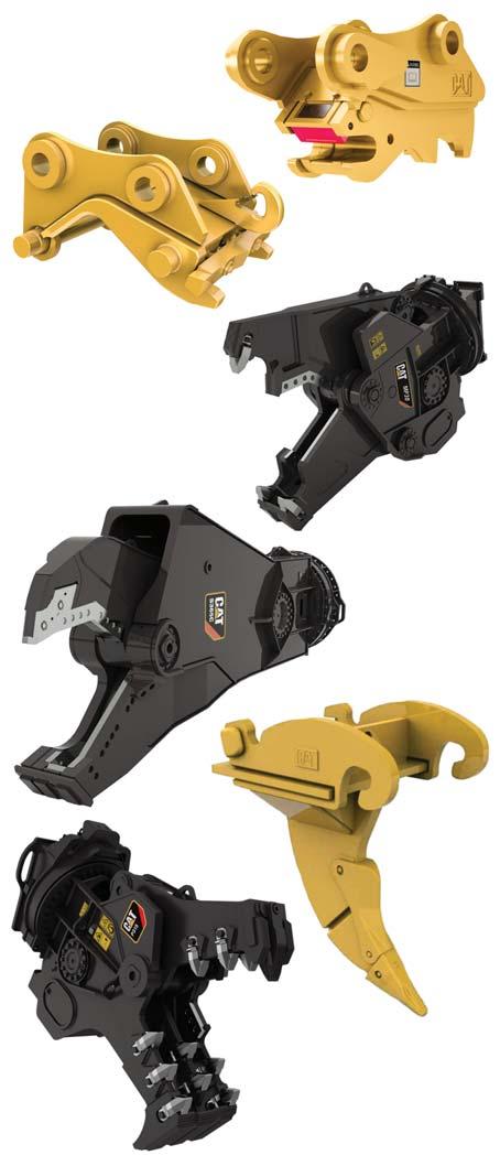 1 2 Change Jobs Quickly Cat quick couplers bring the ability to quickly change attachments and switch from job to job.