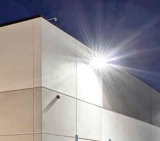 help illuminate an outdoor space on commercial buildings,