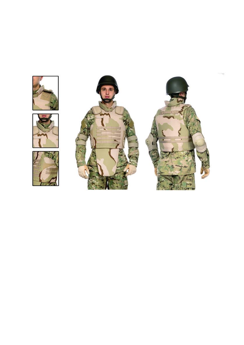 MODEL 76 MODULAR TACTICAL VEST Modular design for special tasks The Military Modular Tactical MARS Armor Model 76 vest provides front, back, side, neck and groin protection.
