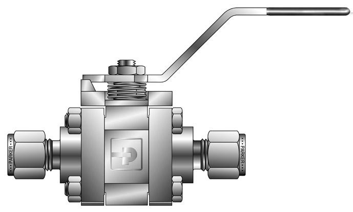SWB Series Ball Valves Catalog 4121-BV Introduction Parker s three-piece SWB Series Ball Valves are durable valves that can handle the pressure and piping loads.