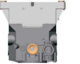 pressure line. Control port (4) 4.6 mm Power supply Blanking plug Blanking plug 4.