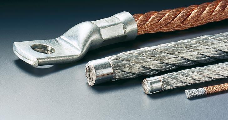 Produced with bare, tin-plated, silver-plated or nickel-plated round copper conductors or round copper braids.