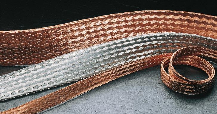 Braided copper strands similar to DIN 46 444. Made of bare, tin-plated, silver-plated or nickelplated copper wire.