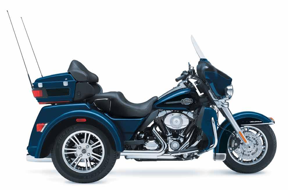 FLHTCUTG ANV Tri Glide Ultra Classic Anniversary Edition Shown in Anniversary Vintage Bronze/ Anniversary Vintage Black The vehicles pictured in this reference guide depict the U.S. configuration, are for sale in the U.
