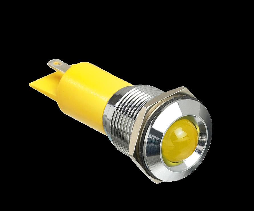 IND-Q16-17-07 LED INDICATORS DISTINCTIVE FEATURES Secret until lit polycarbonate decals or custom engraving 10 mm colored