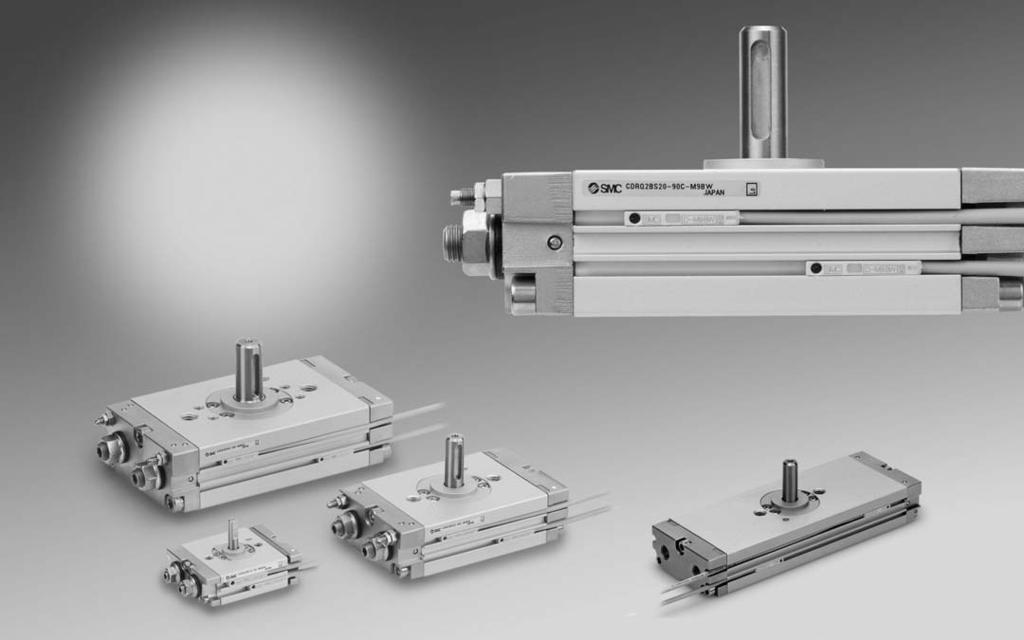 Compact Rotary Actuator Series Rack & Pinion Style/:,,,, : 17 mm : mm : 29 mm : 33 mm : 37 mm CRB2 CRBU2 CRB1 MSU CRJ CRA1 Rotation 360 type 360 MSZ MRQ Series Variations Page Rotating angle 80 to 0