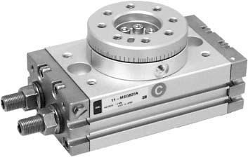 Rotary Table Series MSQ Clean Series Prevents dispersion of the particles generated inside of the product into the clean room by sucking them out of the vacuum port on the body side.