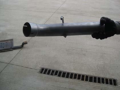 1) For For part part number 24414: 24415: Locate the the db db muffler and and slide line-up the the