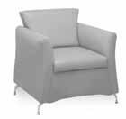 Depth: 83 cm Height: 73 cm Wood and metal frame construction Medical grade leather or fabric upholstery Upholstery