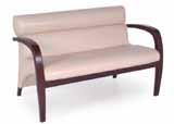 Depth: 75 cm Height: 73 cm Wood and metal frame construction Medical grade leather or fabric upholstery Upholstery