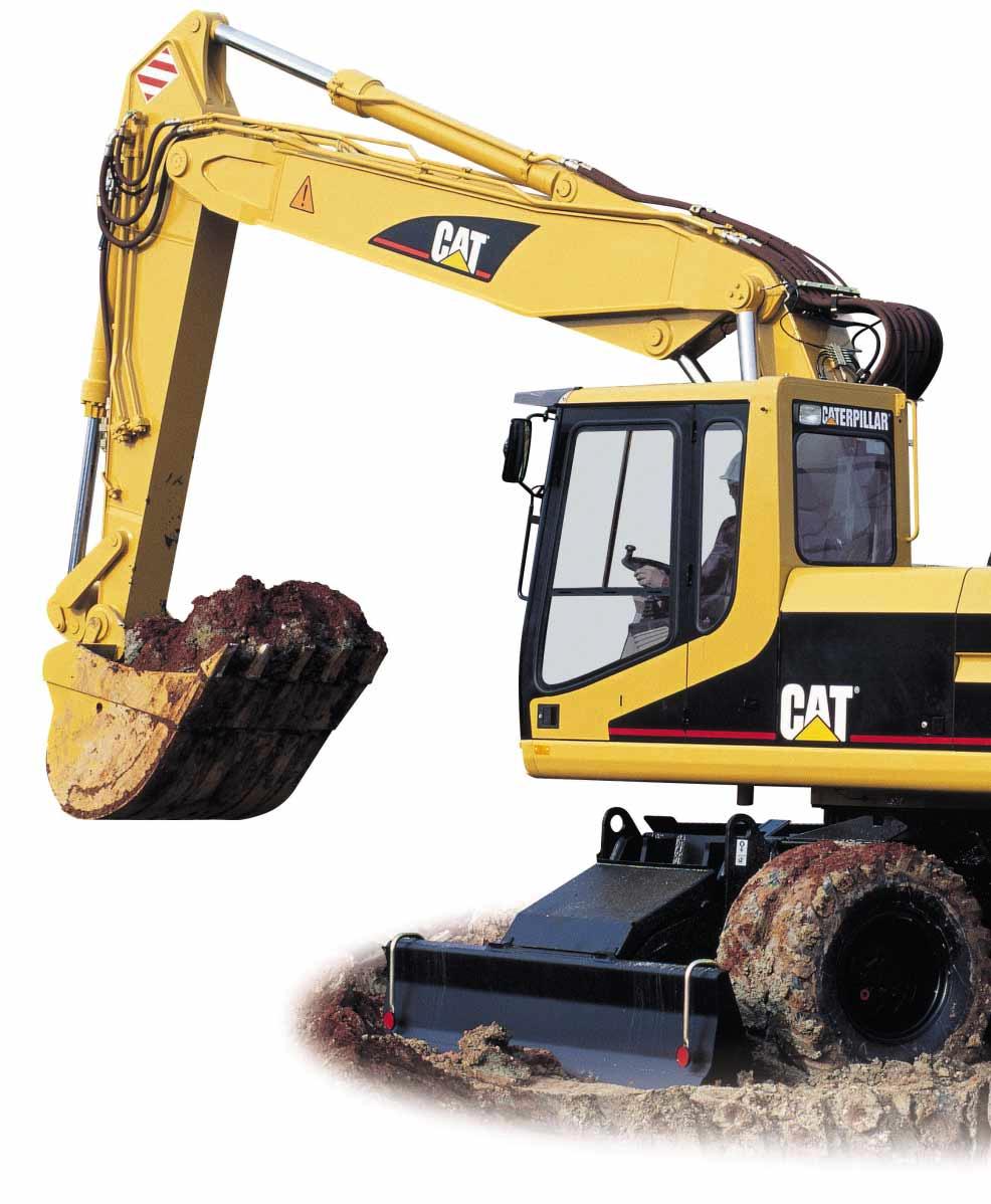 The Cat M320 wheel excavator Setting a high standard in mobility, versatility, operator comfort and ease of maintenance.