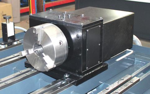 circulating type bearings on all axis X-axis with helical rack and pinion, Y-/Z- axis with