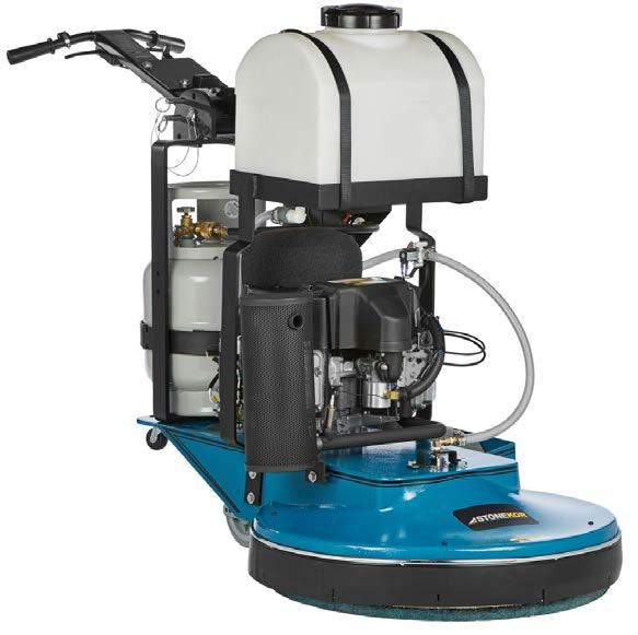The Aqua Buff & Polishing system employs a direct-feed water tank and a diamond pads to rapidly generate a top level shine with no dust. Available in both 27 inch and 21 inch sizes.