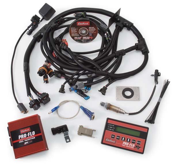 PRIMARY KIT COMPONENTS Electronic Control Unit/System ECU Calibration Module Main system harness Software CD Installation package Ignition Harness USB/Serial Converter Many Pro-Flo 2 components,
