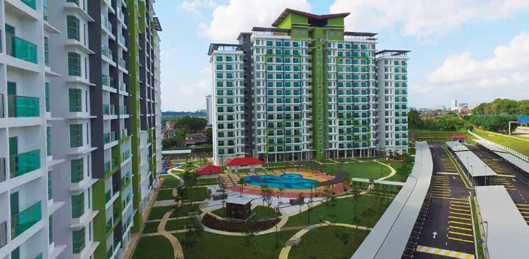 Melalui kerjasama strategik dengan Damansara Realty Berhad (DBhd), JLand telah menyiapkan 121 unit rumah teres dua tingkat dan juga sedang membina 42 unit kedai pejabat yang dijangka siap April 2016.