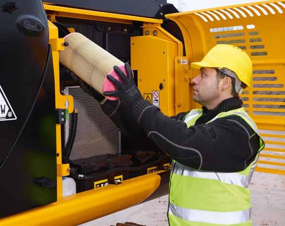 LESS SERVICING, MORE SERVICE. WE VE DESIGNED OUR LONG REACH RANGE OF EXCAVATORS TO BE LOW MAINTENANCE AND EASILY SERVICEABLE.