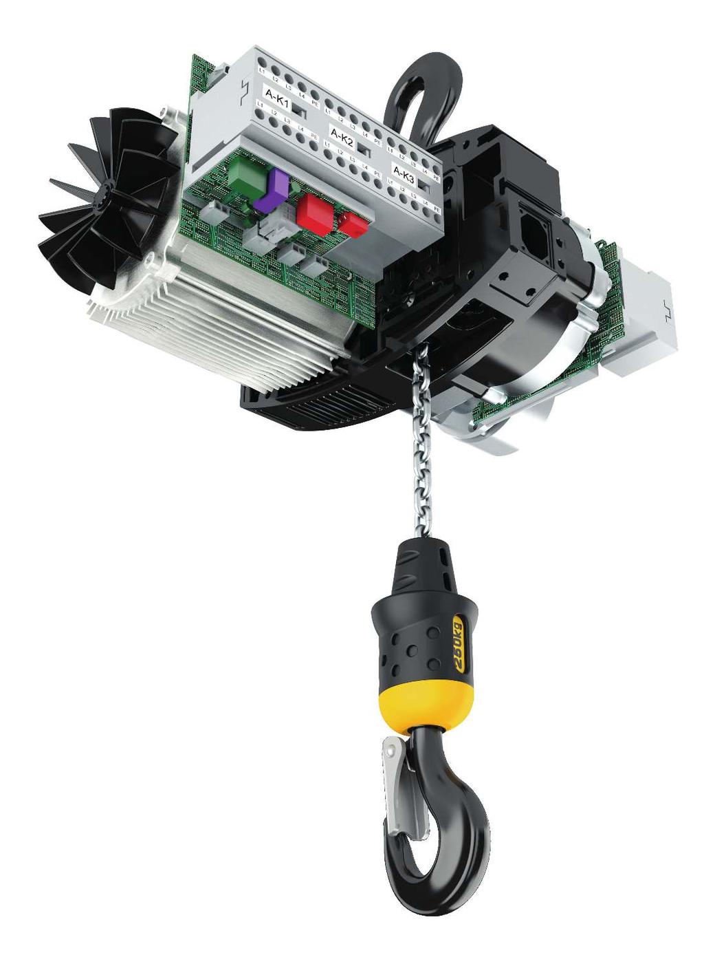 new design Lifting motor Dual-speed as standard for smoother operation and higher productivity.