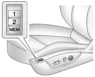 Memory Seats If available, the 1 and 2 buttons on the outboard side of the driver seat are used to manually save and recall the positions of the driver seat and outside mirrors.