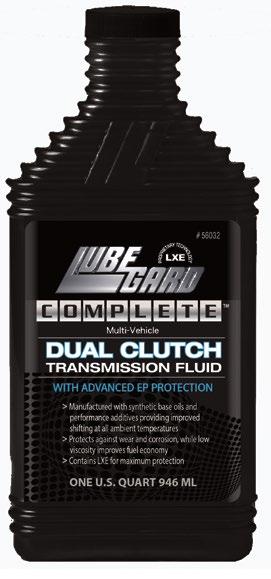 AUTOMATIC TRANSMISSION SOLUTIONS MULTI-VEHICLE Dual Clutch Transmission Fluid LUBEGARD COMPLETE Multi-Vehicle Dual Clutch Transmission Fluid is designed to provide extreme pressure protection in high