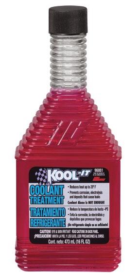 Coolant Treatment Coolant Alone is NOT Enough! KOOL-IT Coolant Treatment is chemically engineered to reduce the surface tension of coolant, penetrating metal surfaces at vital heat-transfer areas.