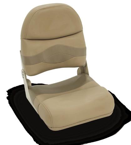 FLIP FLOP SEATS 09 Designed for comfort with multiple FOLD DOWN SEATS 10 density foam packs, suspension e-coated steel frames, reclining BLACK LABEL SERIES backrests, self-leveling arms, and flip-up