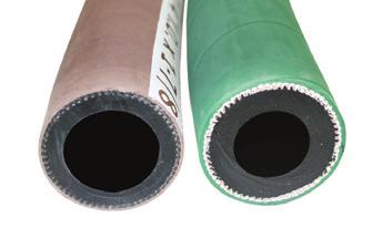 This hose construction provides greater flexibility and reduced weight to reduce operator fatigue and increase production rates. 1-1/4 I.D. SUPER-FLEX ABRASIVE BLASTING HOSE 1 I.D. ABRASIVE BLASTING HOSE Using 1-1/4 I.
