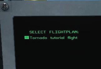On the right TV display, select the flight plan menu by pressing the PLN button. A list of available flight plans will appear.