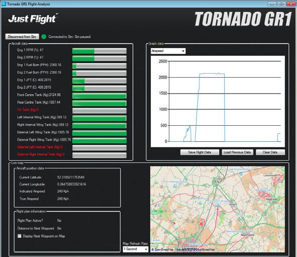 TOOLS The Tornado tools can be accessed by going to Start > Just Flight > Tornado GR1 (or by selecting the Windows Tile screen if you are using Windows 8).