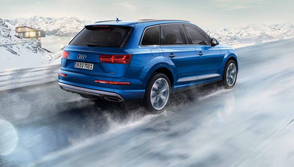 Comfort and protection 27 The best means of protection is to think ahead. Barely any other car offers you as much flexibility and freedom for your activities as the Audi Q7.
