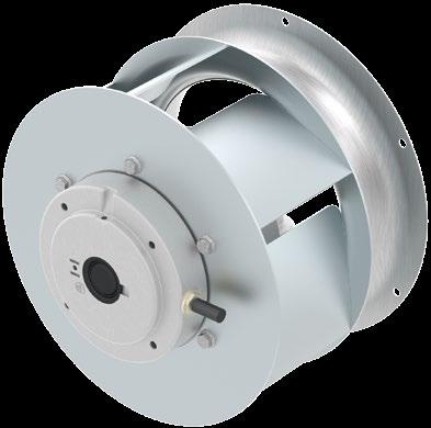 impeller or with free running, backward curved high-performance