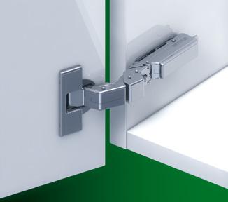 Tiomos M9 110 hinge (door thicknesses from 12 mm) or door thicknesses up to max.