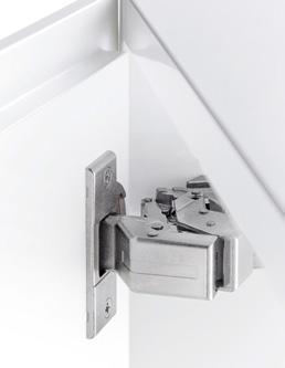 Consistent aesthetic design is only possible if different door applications can be moved with one single hinge system.