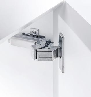 In addition to the threedimensional adjustment and the stepless height adjustment, this also includes the outstanding kinematics that make furniture doors open smoothly and extremely easily.